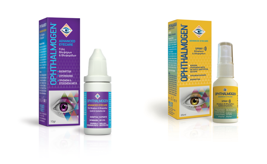 ophthalmogen Οφθαλμική αλοιφή βλεφαρίτιδας σε μορφή gel και Spray