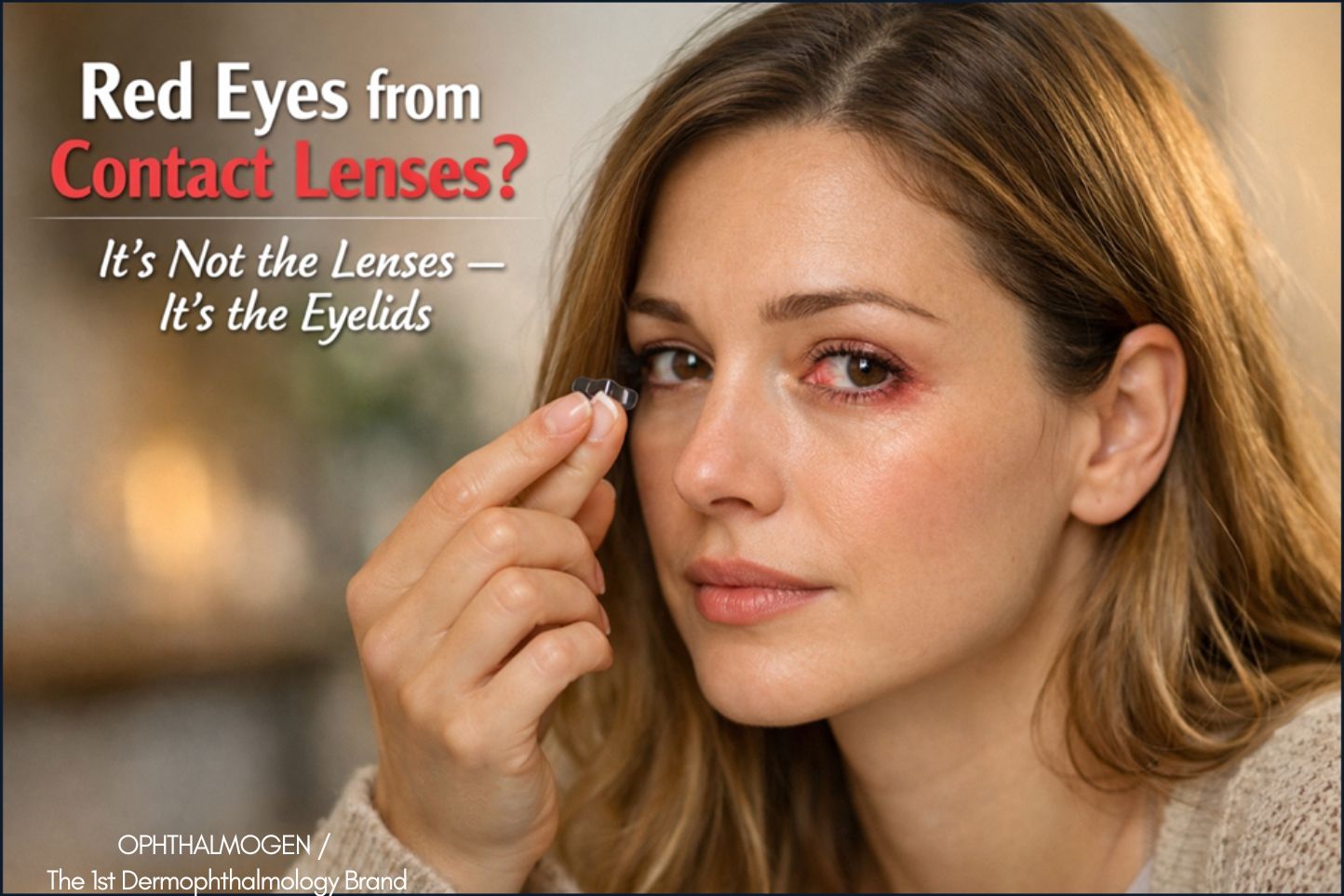 Κόκκινα Μάτια από Φακούς Επαφής; Δεν Φταίνε οι Φακοί — Φταίνε τα Βλέφαρα